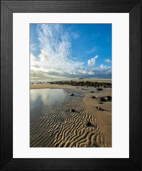 Framed Print : Clouds patterns mirroring the sand ripples on the beach, Elliott Heads, Queensland, QLD, Australia Framed Print : Clouds patterns mirroring the sand ripples on the beach, Elliott Heads, Queensland, QLD, Australia