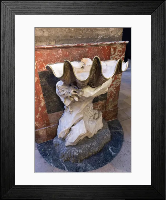 Framed Print : Church of Saint-Sulpice Benitier de droite by Jean-Baptiste Pigalle - A holy-water basin made from a giant clam shell Framed Print : Church of Saint-Sulpice Benitier de droite by Jean-Baptiste Pigalle - A holy-water basin made from a giant clam shell