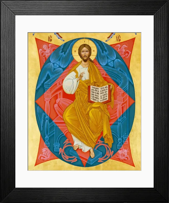 Framed Print : The icon of Christ Pantocrator (Christ in Majesty or Christ Enthroned) Framed Print : The icon of Christ Pantocrator (Christ in Majesty or Christ Enthroned)