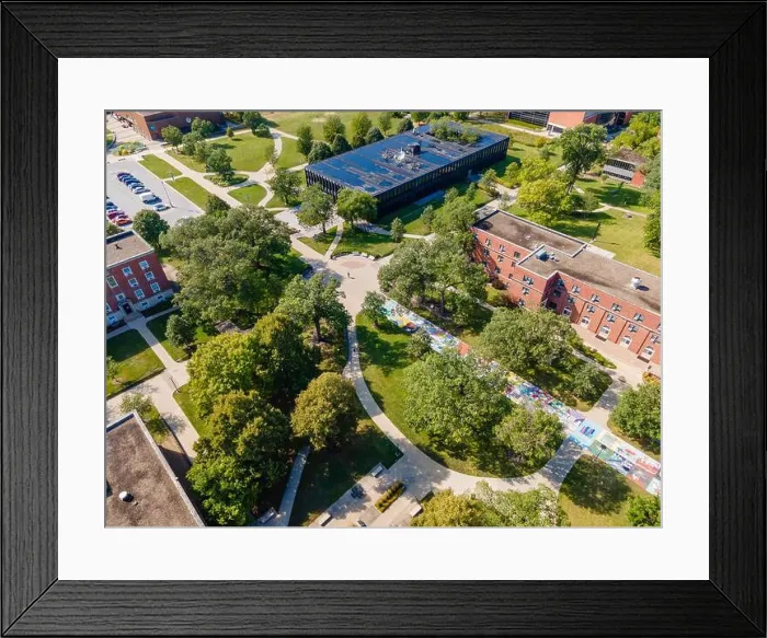 Framed Print : Aerial photograph of Drake University, a liberal arts university in Des Moines, Iowa, USA Framed Print : Aerial photograph of Drake University, a liberal arts university in Des Moines, Iowa, USA