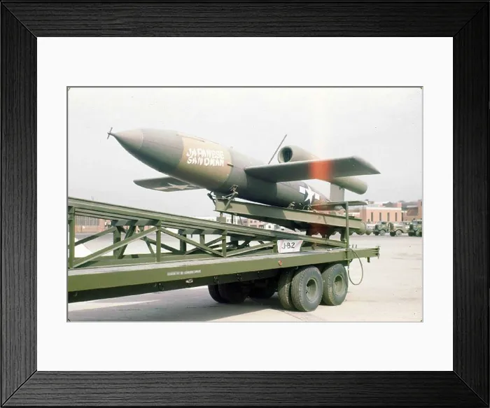 Framed Print : The Republic-Ford JB-2 Loon, displayed at Wright Field in 1946 Framed Print : The Republic-Ford JB-2 Loon, displayed at Wright Field in 1946