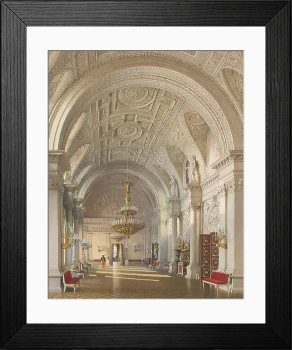 Framed Print : Premazzi's 1863 painting Winter Palace Whitehall depicts the architectural grandeur of the Winter Palace in St Framed Print : Premazzi's 1863 painting Winter Palace Whitehall depicts the architectural grandeur of the Winter Palace in St