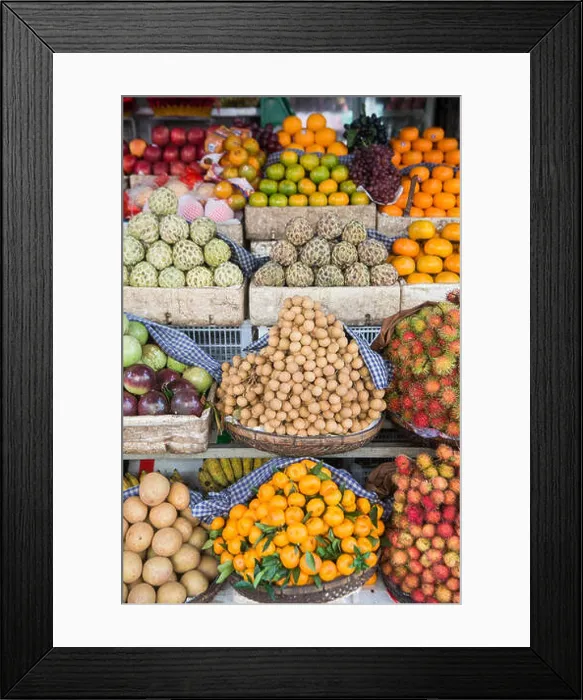 Framed Print : the fruit and food market next to the Night Market in the city of Phnom Penh of Cambodia Framed Print : the fruit and food market next to the Night Market in the city of Phnom Penh of Cambodia