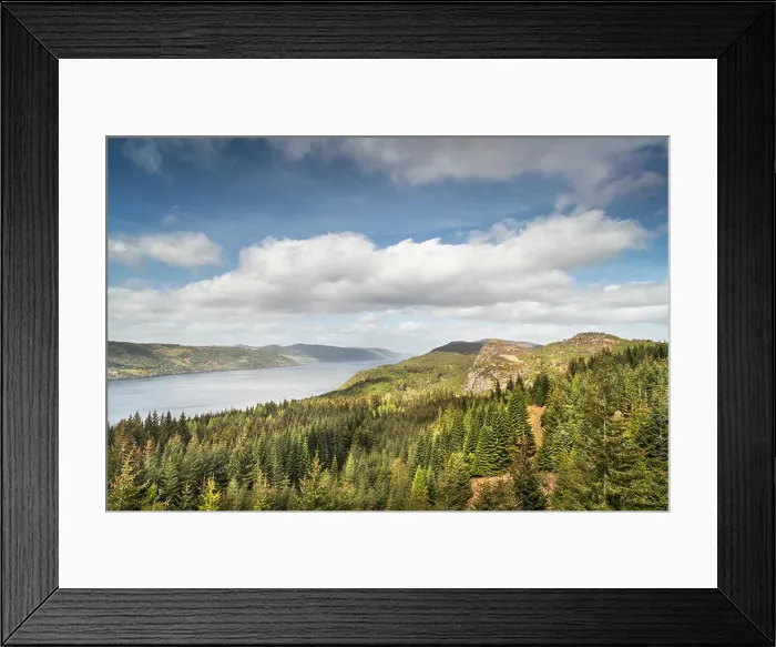 Framed Print : Loch Ness view from Farigaig in Scotland Framed Print : Loch Ness view from Farigaig in Scotland