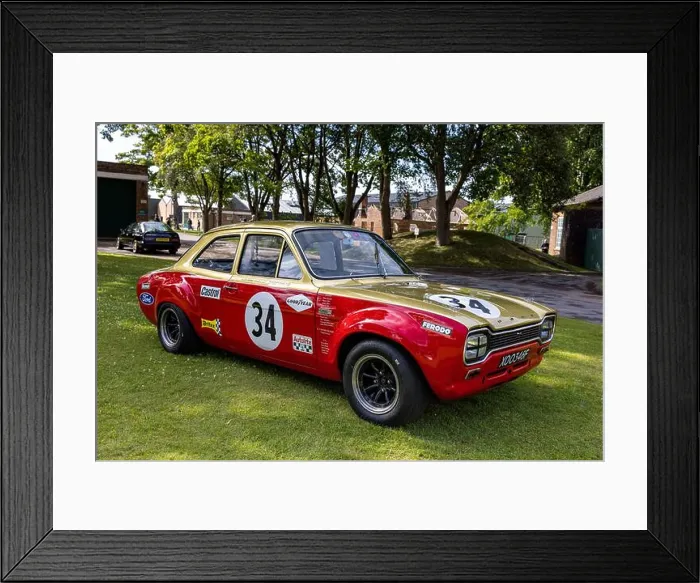 Framed Print : Alan Mann Racing Team - 1968 Ford Escort ‘XOO 346F on display at the June Scramble held at the Bicester Heritage Framed Print : Alan Mann Racing Team - 1968 Ford Escort ‘XOO 346F on display at the June Scramble held at the Bicester Heritage