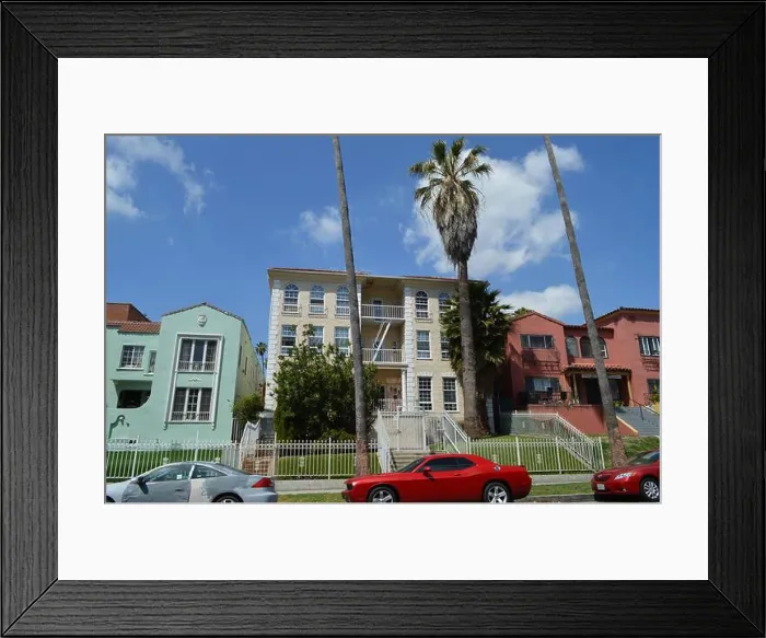 Framed Print : Renovated Hollywood Studio Housing in Los Angeles on New Hampshire Blvd, Site of Old Hollywood Framed Print : Renovated Hollywood Studio Housing in Los Angeles on New Hampshire Blvd, Site of Old Hollywood