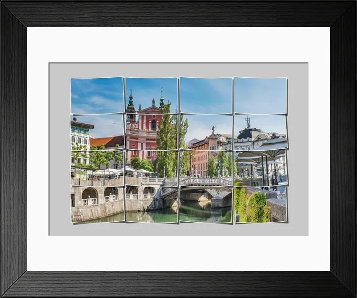 Framed Print : View over the river Ljubljanica to the promenade and the Franciscan church, Ljubljana, Slovenia, Europe Framed Print : View over the river Ljubljanica to the promenade and the Franciscan church, Ljubljana, Slovenia, Europe