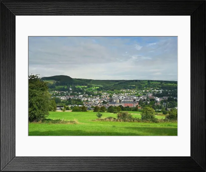 Framed Print : Panorama on the Abbey of Stavelot in the Belgian Ardennes Framed Print : Panorama on the Abbey of Stavelot in the Belgian Ardennes