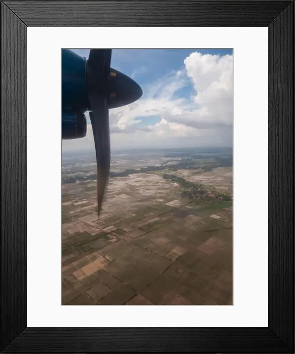 Framed Print : Airborne over Cambodia in a Cambodia Angkor Air ATR 72-500 Framed Print : Airborne over Cambodia in a Cambodia Angkor Air ATR 72-500