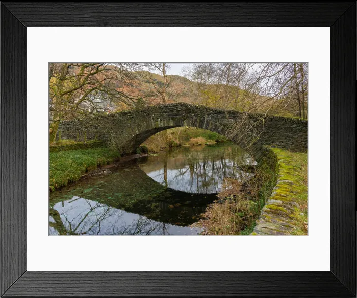 Framed Print : Kidshall Bridge packhorse bridge over Great Langdale Beck at Chapel Stile in the Lake District National Park Framed Print : Kidshall Bridge packhorse bridge over Great Langdale Beck at Chapel Stile in the Lake District National Park