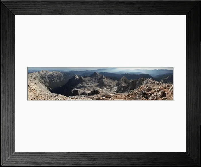Framed Print : Panorama from the summit of Mount Triglav (2) Framed Print : Panorama from the summit of Mount Triglav (2)