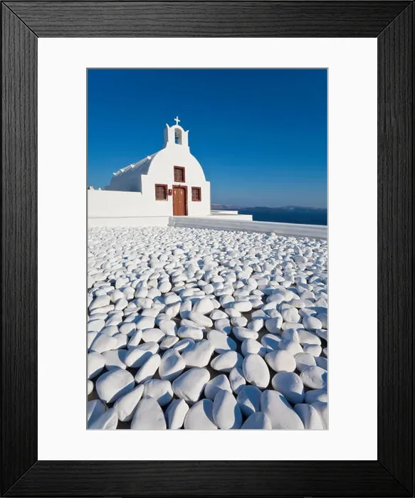 Framed Print : Church overlooking Aegean Sea in the village of Oia, Santorini (Thira), Cyclades Islands, Greek Islands, Greece, Europe Framed Print : Church overlooking Aegean Sea in the village of Oia, Santorini (Thira), Cyclades Islands, Greek Islands, Greece, Europe