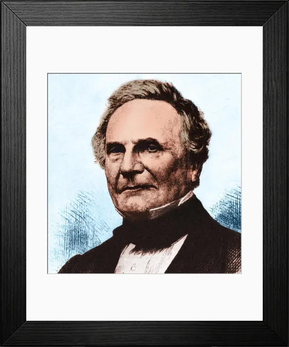 Framed Print : Charles Babbage (December 26, 1791 - October 18) Framed Print : Charles Babbage (December 26, 1791 - October 18)