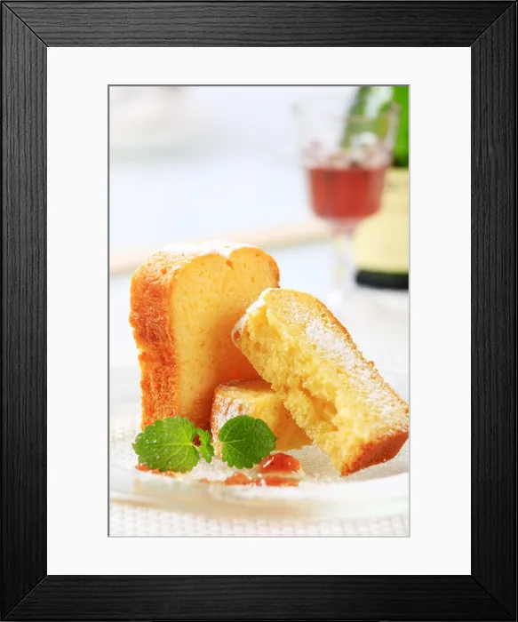 Framed Print : Sweet breakfast - Slices of pound cake Framed Print : Sweet breakfast - Slices of pound cake