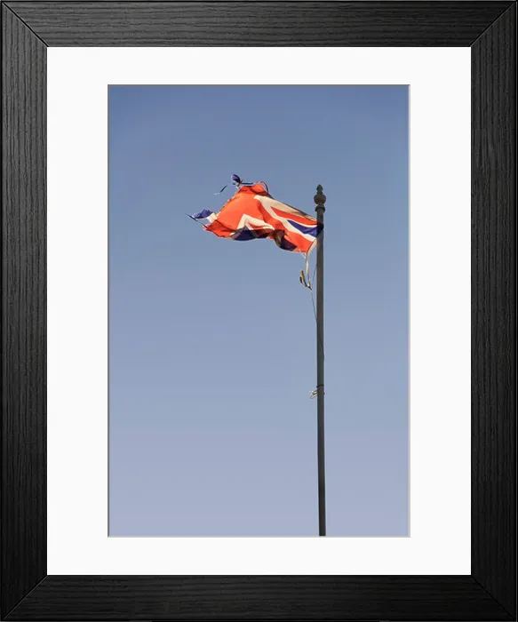 Framed Print : flag in tatters