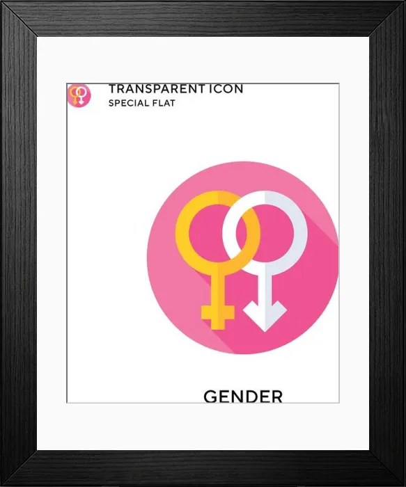 Framed Print : Gender vector icon. Flat style illustration. EPS 10 vector Framed Print : Gender vector icon. Flat style illustration. EPS 10 vector