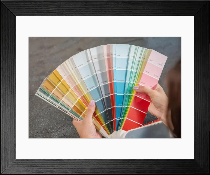 Framed Print : Home repairs. Choice of wall paint colors Framed Print : Home repairs. Choice of wall paint colors