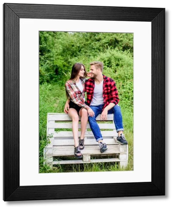 Framed Print : Boyfriend and girlfriend in love Framed Print : Boyfriend and girlfriend in love