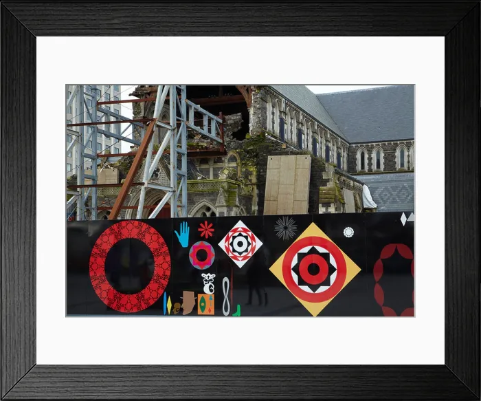 Framed Print : Cathedral Church of Christ, severely damaged in earthquake in February 2011, Cathedral Square, Christchurch, New Zealand Framed Print : Cathedral Church of Christ, severely damaged in earthquake in February 2011, Cathedral Square, Christchurch, New Zealand
