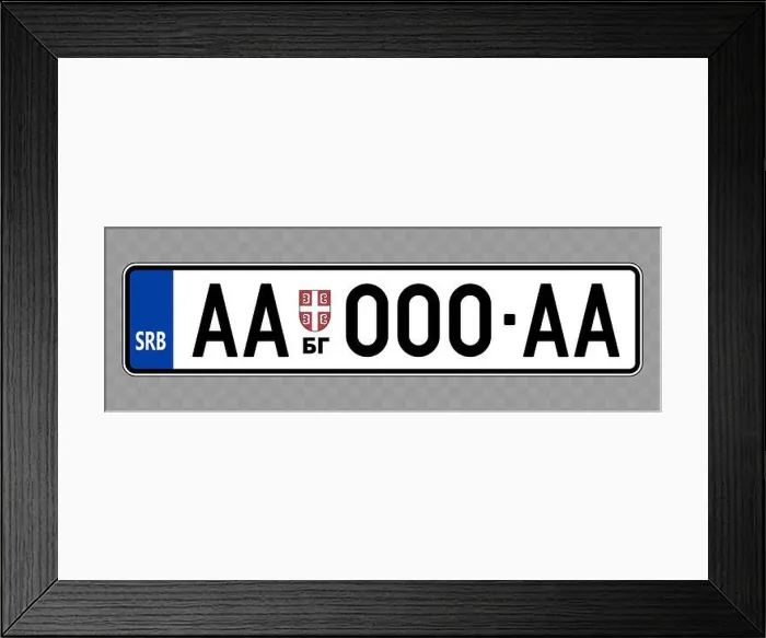 Framed Print : Number plate. Vehicle registration plates of Serbia Framed Print : Number plate. Vehicle registration plates of Serbia