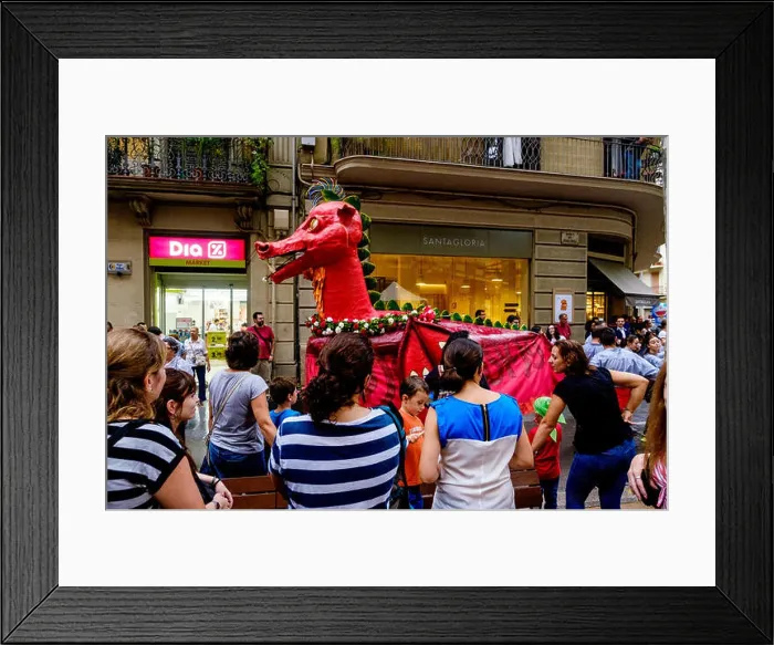 Framed Print : A fiesta in the Rambla del Poblenou, Barcelona, Catalonia, Spain Framed Print : A fiesta in the Rambla del Poblenou, Barcelona, Catalonia, Spain