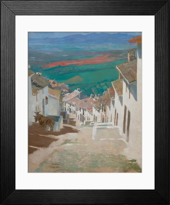 Framed Print : Street in Alora. Museum: The David Collection. Author: JENS FERDINAND WILLUMSEN Framed Print : Street in Alora. Museum: The David Collection. Author: JENS FERDINAND WILLUMSEN