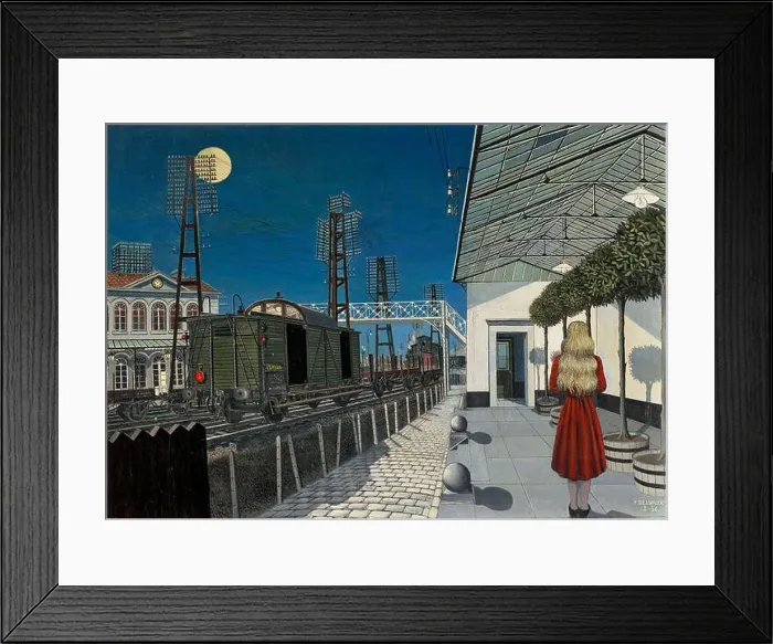 Framed Print : Nuit de Noël (Christmas night). Museum: PRIVATE COLLECTION. Author: PAUL DELVAUX Framed Print : Nuit de Noël (Christmas night). Museum: PRIVATE COLLECTION. Author: PAUL DELVAUX