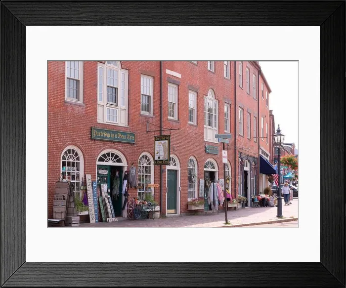 Framed Print : Shops and storefronts near Market Square in Newburyport, Massachusetts Framed Print : Shops and storefronts near Market Square in Newburyport, Massachusetts