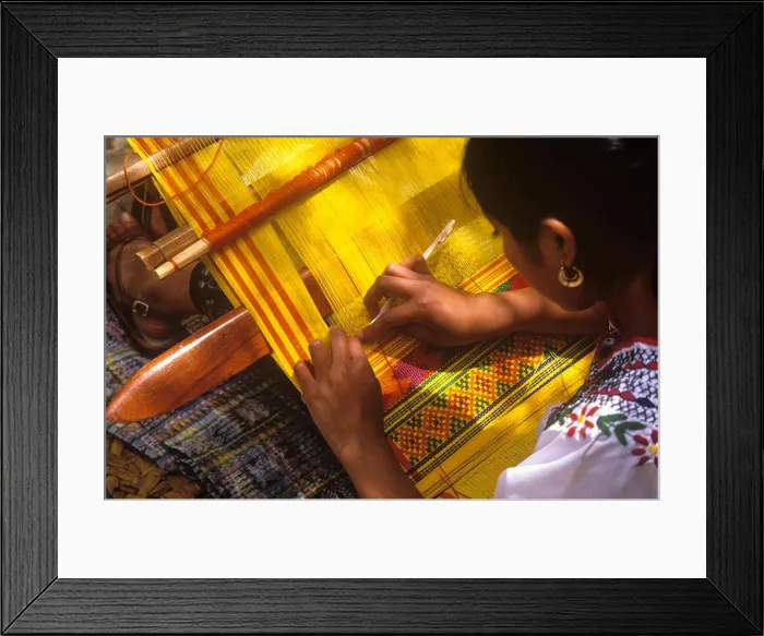Framed Print : The weavers of San Antonio Aguas Calientes (near Antigua) are among the best in all of Guatemala