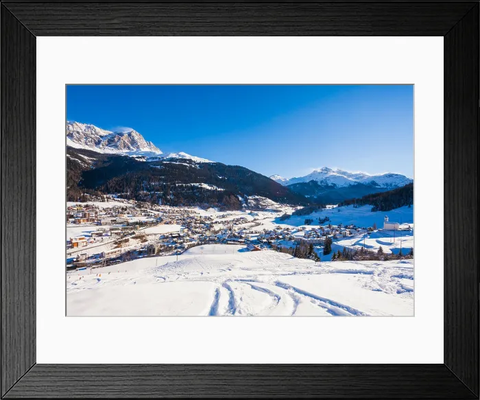 Framed Print : Switzerland, Graubuenden, Savognin, skiing resort, ski tracks Framed Print : Switzerland, Graubuenden, Savognin, skiing resort, ski tracks
