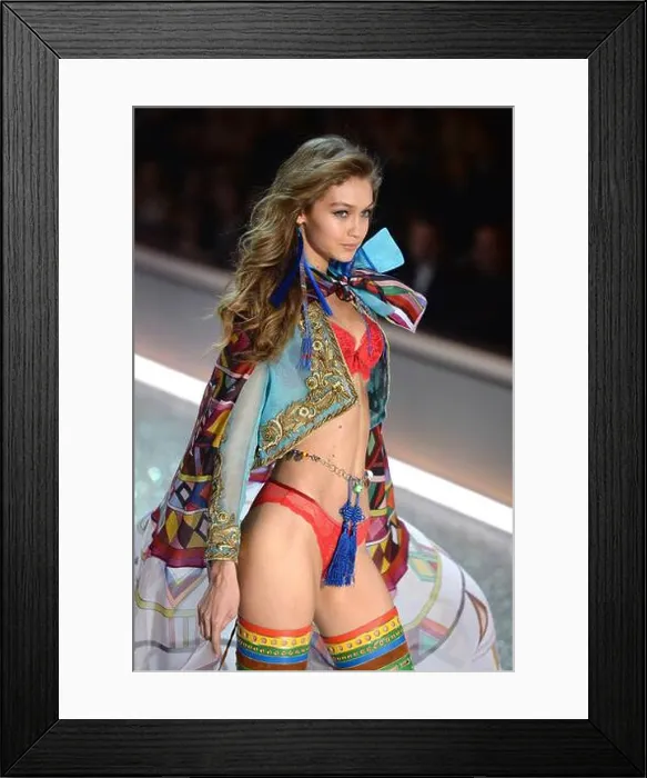 Framed Print : Gigi Hadid on the catwalk during the Victoria's Secret Fashion Show 2016 held at The Grand Palais, Paris, France Framed Print : Gigi Hadid on the catwalk during the Victoria's Secret Fashion Show 2016 held at The Grand Palais, Paris, France