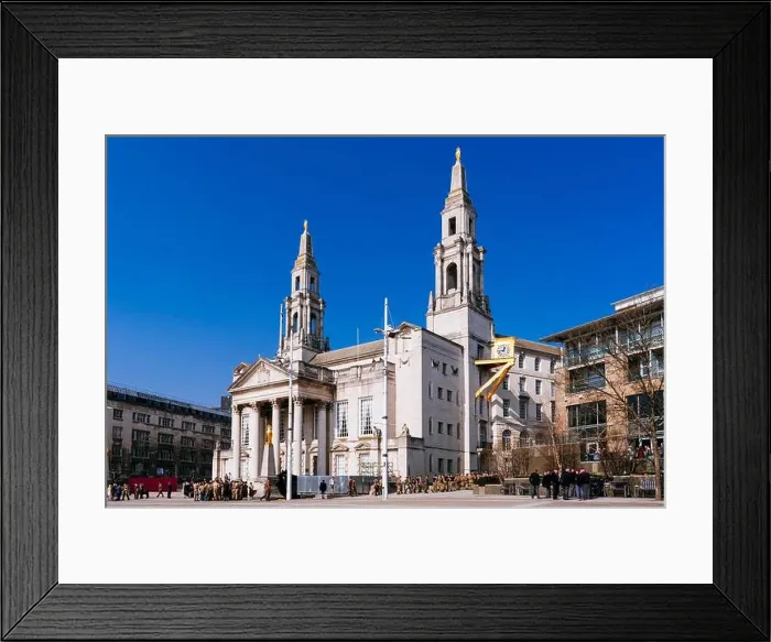 Framed Print : Freedom of Leeds Parade. Leeds Civic Hall is a municipal building located in the civic quarter of Leeds