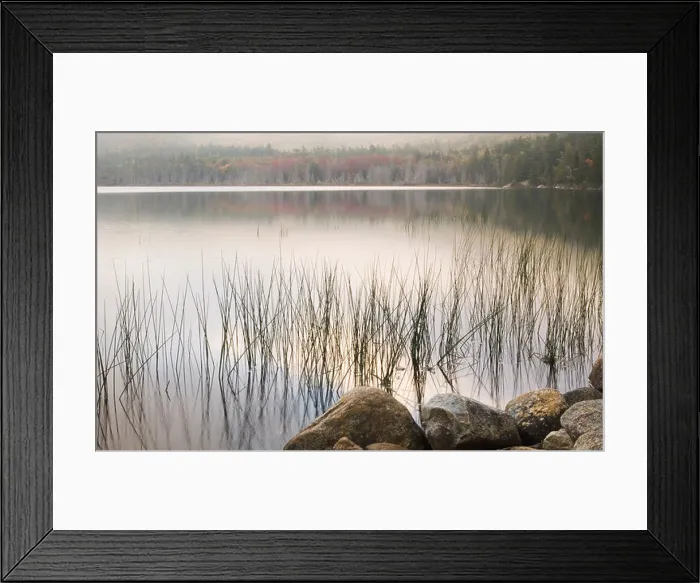 Framed Print : Sunset through fog over Upper Hadlock Pond looking toward Bald Peak Acadia National Park Maine USA Framed Print : Sunset through fog over Upper Hadlock Pond looking toward Bald Peak Acadia National Park Maine USA
