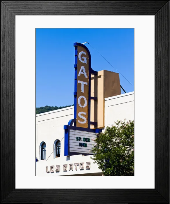 Framed Print : Theater marquis in Los Gatos, California Framed Print : Theater marquis in Los Gatos, California