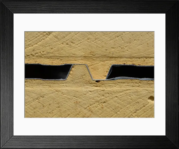 Framed Print : Background of plastic foam cladding on a building site