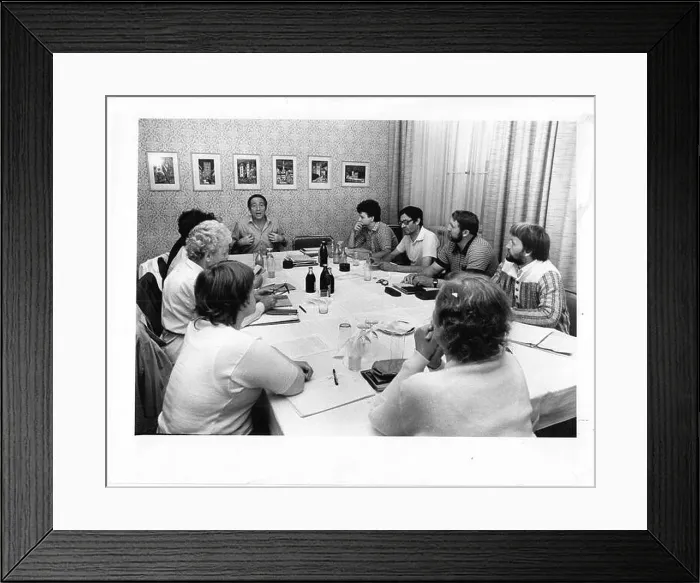 Framed Print : 'Under the motto 'People at the table' Framed Print : 'Under the motto 'People at the table'