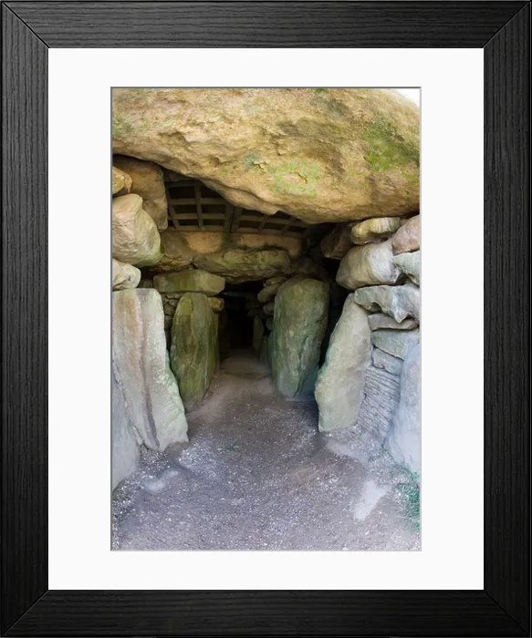 Framed Print : Burial chambers inside the neolithic chambered long barrow of West Kennet Long Barrow in Wiltshire Framed Print : Burial chambers inside the neolithic chambered long barrow of West Kennet Long Barrow in Wiltshire