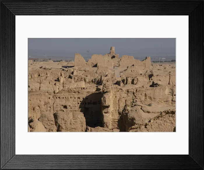 Framed Print : Jiaohe Ancient Ruins in morning light, Turpan, Xinjiang, China Framed Print : Jiaohe Ancient Ruins in morning light, Turpan, Xinjiang, China