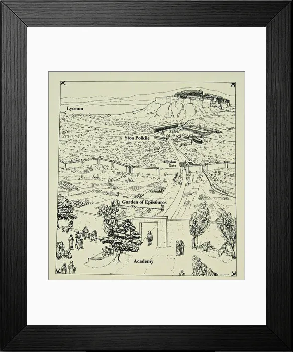 Framed Print : Map of Hellenistic Philosophical schools Framed Print : Map of Hellenistic Philosophical schools