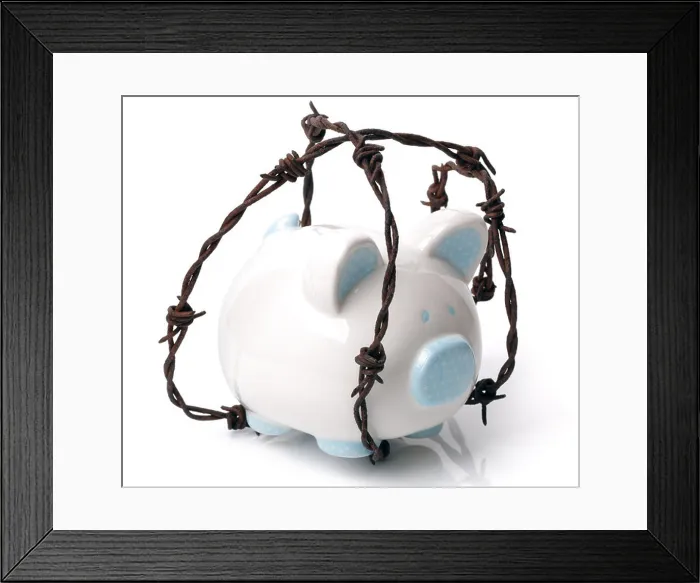 Framed Print : Protect your savings Framed Print : Protect your savings
