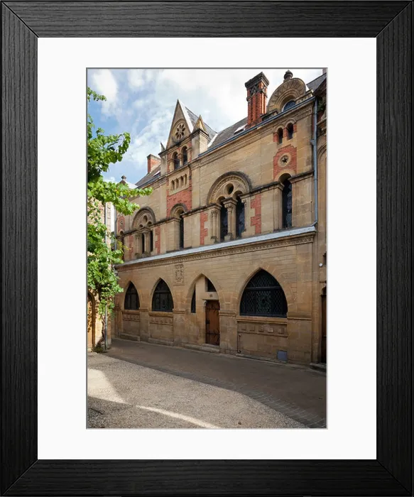 Framed Print : Facade of a neogothic house dating from 1882 in Belves, Dordogne, France Framed Print : Facade of a neogothic house dating from 1882 in Belves, Dordogne, France