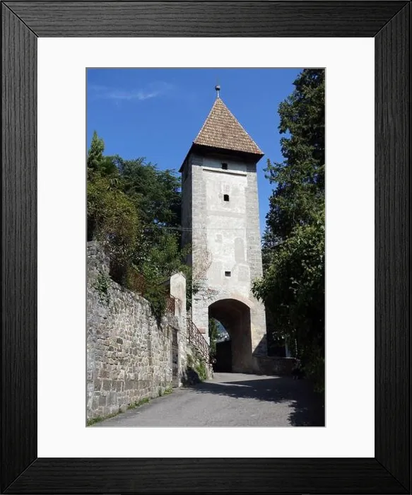 Framed Print : Passeier Gate, historical city gate, Merano, South Tyrol, Italy Framed Print : Passeier Gate, historical city gate, Merano, South Tyrol, Italy