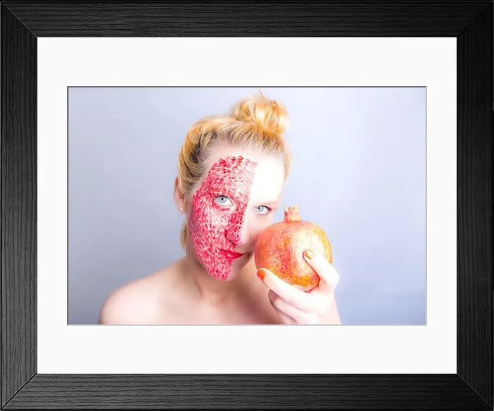 Framed Print : Fruit meets man