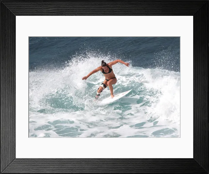 Framed Print : Tyler Wright prepping for the Maui Pro at Honolua Bay on Maui Framed Print : Tyler Wright prepping for the Maui Pro at Honolua Bay on Maui