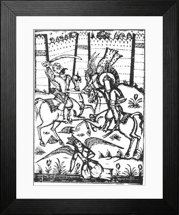 Framed Print : This lithographic print depicts Imam Ali Framed Print : This lithographic print depicts Imam Ali
