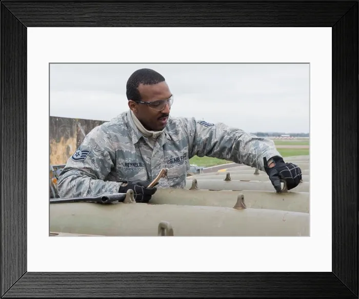 Framed Print : Staff Sgt. Randy Reynolds, 2nd Munitions Squadron munitions inspector Framed Print : Staff Sgt. Randy Reynolds, 2nd Munitions Squadron munitions inspector