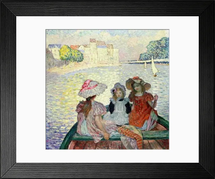 Framed Print : Henri Lebasque (French artist, 1865-1937) Young Girls in a Boat c 1900 Framed Print : Henri Lebasque (French artist, 1865-1937) Young Girls in a Boat c 1900