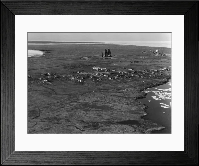 Framed Print : This photo captures the Kaktovik Dew Line site in Alaska Framed Print : This photo captures the Kaktovik Dew Line site in Alaska