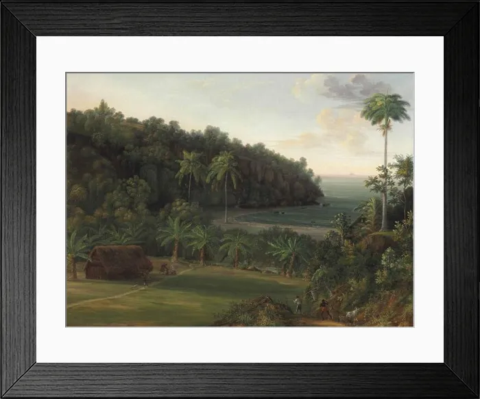 Framed Print : Jenny Prinssay - View of a bay on the island of Martinique (1814) Framed Print : Jenny Prinssay - View of a bay on the island of Martinique (1814)