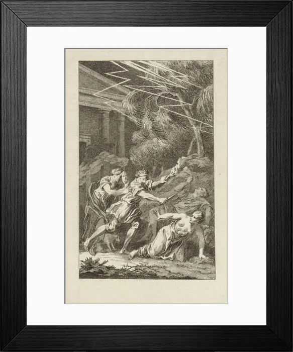 Framed Print : Allegory on the elaboration of superstition and hypocrisy the personifications of Nature